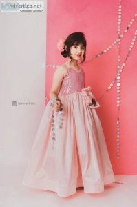 Cotton candy flower gown