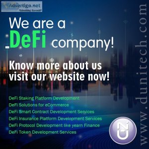 Defi development company in india | dunitech | 2022