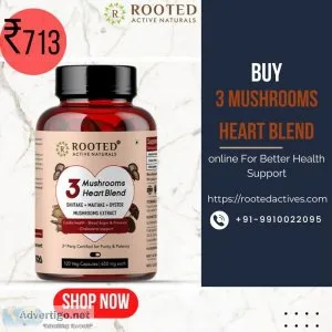 Buy 3 mushrooms heart blend online for better health support