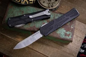 Heretic knives cleric 2 otf purple aluminum/textured stainless i