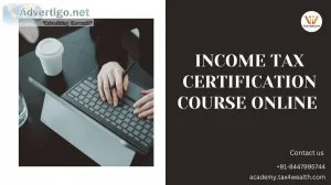 Flat minimum 50% off on income tax certification course online a
