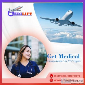 Icu air ambulance services in delhi with all medical comfort fro