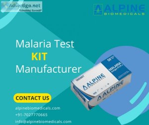 Malaria test kit manufacturer | alpine biomedicals
