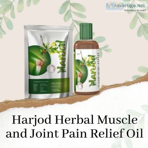 Get harjod herbal muscle and joint pain relief oil
