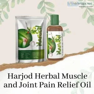 Get harjod herbal muscle and joint pain relief oil