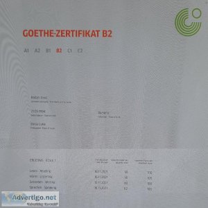 Goethe deutsch a1, a2, b1, b2, c1, c2 zertifikat kaufen