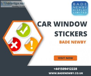 Car window stickers - a personalized way to promote your busines