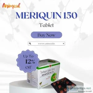 Meriquin 150 tablet, 10tab - flat 12% off - free shipping - anim