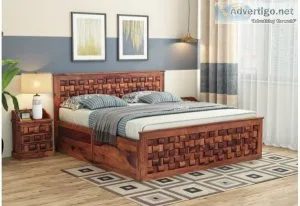 Buy queen size beds online in india from urbanwood furniture