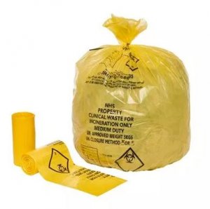 Yellow clinical waste bags - safe disposal by trikon clinical wa
