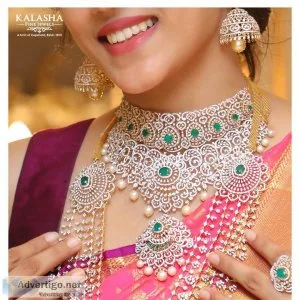 Unique diamond necklace designs and collection at kalasha fine j