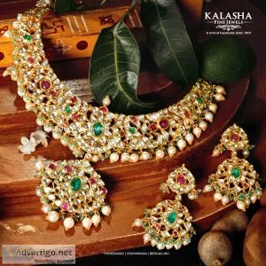 Latest gold jewellery collection by kalasha fine jewels