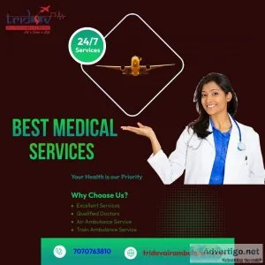 Tridev air ambulance service in kolkata provides commercial stre
