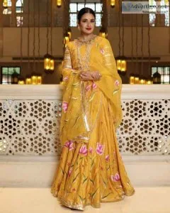 Buy the latest collection of organza lehenga online