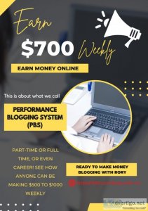 Make $700 weekly by performance blogging