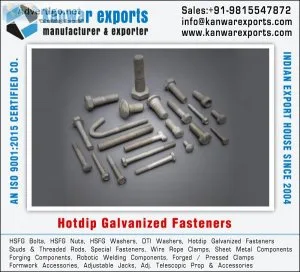 Wire rope clamps, bulldog clips, hsfg bolts, hsfg nuts, hsfg was