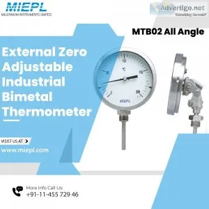 Mtb02 all angle, external zero adjustable industrial bimetal the
