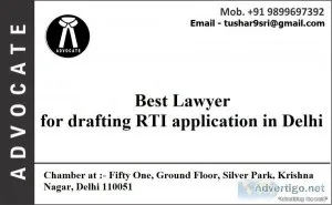 Rti application drafting lawyer l +91-9318348453 l advocate tush