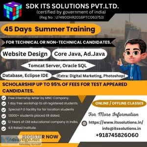 45 days summer training institute in gurgaon