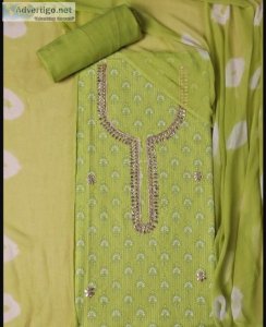 Lavanyaindia s stunning gota patti suit set boasts intricate cra