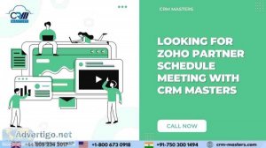 Looking for zoho partner - schedule meeting with crm masters