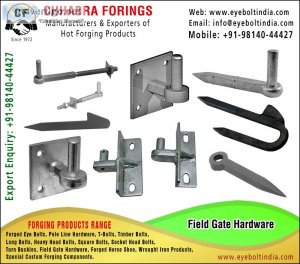Forged, tbolts, eye bolts, timber bolts, field gate hardware , s