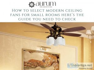 Modern ceiling fans for small rooms