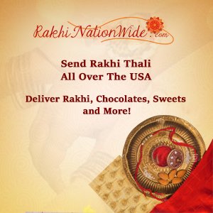 Send a beautiful rakhi thali to the usa - free shipping