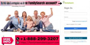 How do i create a free family search account?