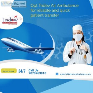 Tridev air ambulance service in mumbai with ICU Setups