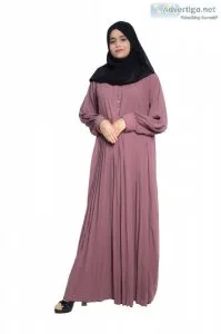 Modest city self-design pink button with plate abaya or burqa wi
