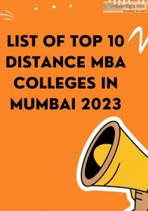 Top 10 distance mba colleges in mumbai