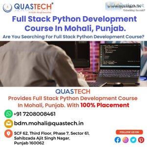 Full stack pyhton development course in mohali, punjab