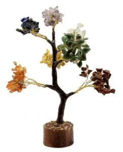 7 chakra crystal stone tree for good luck