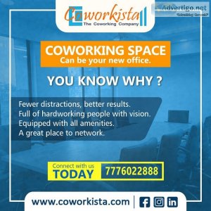 Rent your dream office space for rent in baner | coworkista | bo
