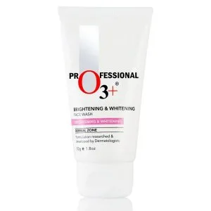 O3+ brightening and whitening face wash