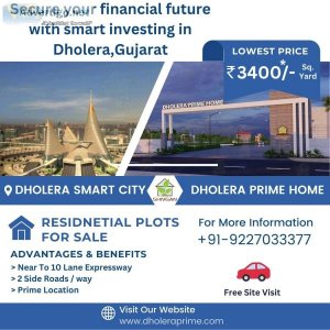 Book your plot at just 4 lakh in dholera smart city