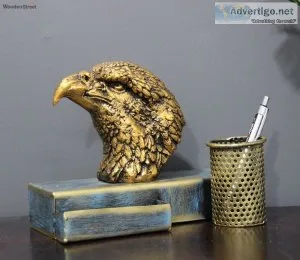Eagle shape table decor with pen holder