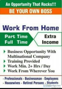 Part time work from home