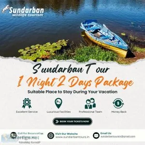 Book sundarban tour 1 night 2 days with sundarban wildlife touri