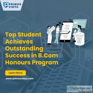 Top student achieves outstanding success in bcom honours program