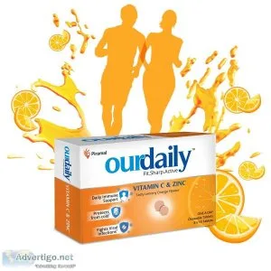 Buy ourdaily vitamin c & zinc tablets online | vitamin c with zi