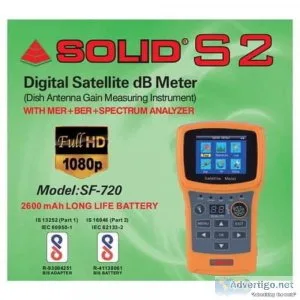 Solid sf-720 rechargeable digital satellite db meter with torch 