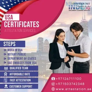 Us certificate attestation in abu dhabi