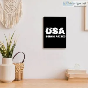 Born in the usa metal photo prints