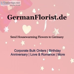 Welcome them home with housewarming flowers in germany