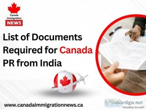 List of documents required for canada pr from india