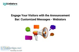 Engage your visitors with the announcement bar: customized messa
