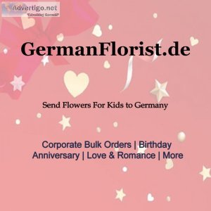 Send colourful and fun flowers for kids to germany