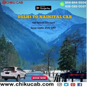 Taking chikucab s cab service from delhi to nainital, you may se